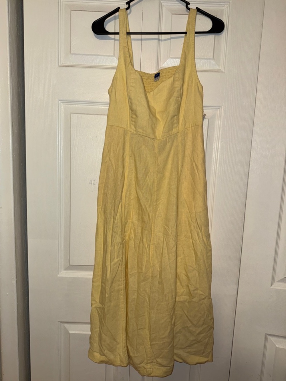 Old Navy Yellow Midi Sundress with Thin Straps